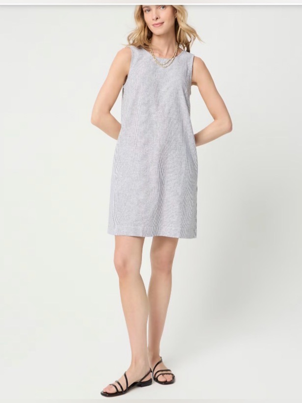 J.Crew  linen-blend sleeveless mini dress